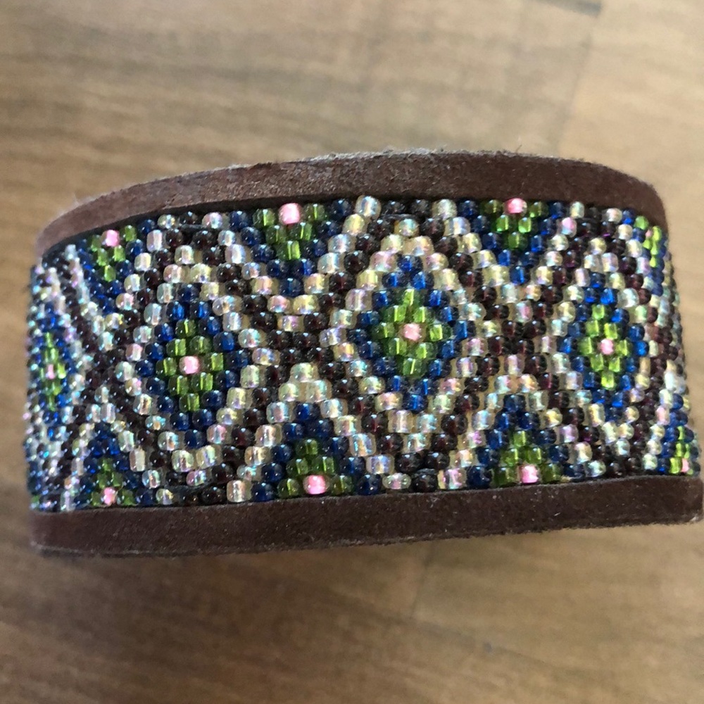 Beaded cuff bracelet
